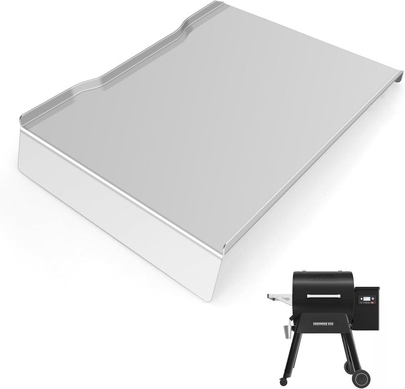 GORGERILA Drip Tray Replacement Parts for Traeger Ironwood 650, Redland, Redland XL, Stainless Steel Drip Pan Replacement Parts Accessories for Traeger KIT0438 BAC506 Pellet Smoker Grills - Image 1